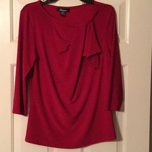 New Brianna Red 3/4 sleeve blouse